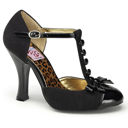 Pin Up Couture Pompes pour femmes SMITTEN-10 Blk M. Suede-Blk Pat