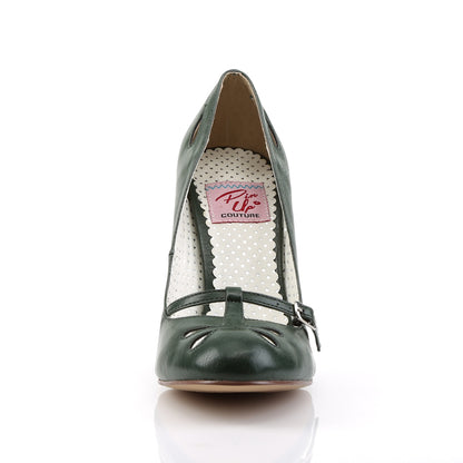 Pin Up Couture Pompes pour femmes SMITTEN-20 Forêt Cuir Vert Cuir