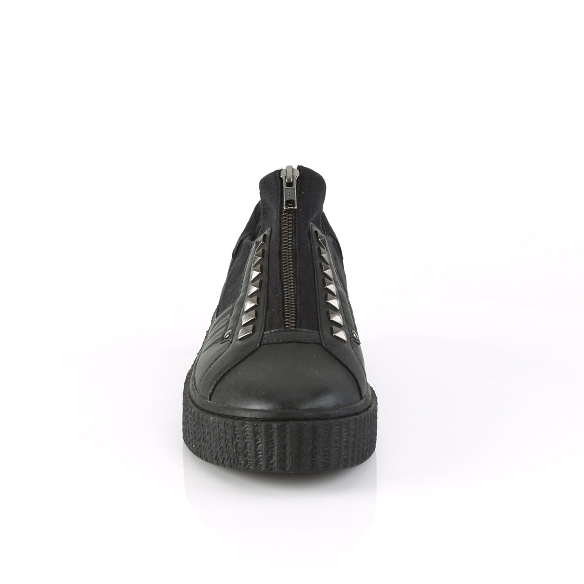 DemoniaCult Chaussure basse pour hommes SNEEKER-125 Blk Canvas-Blk PU
