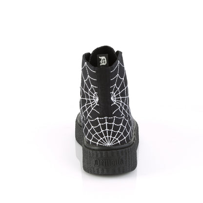 DemoniaCult Mens Ankle Boots SNEEKER-250 Blk Canvas