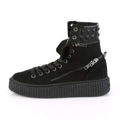 DemoniaCult Bottines pour hommes SNEEKER-270 Blk Canvas