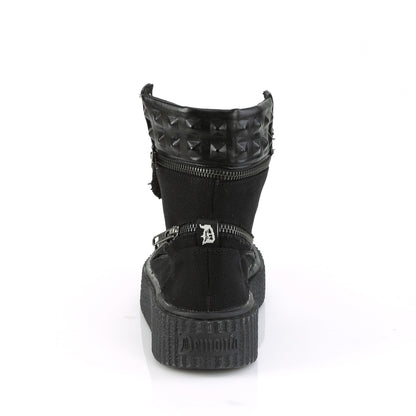 DemoniaCult Bottines pour hommes SNEEKER-270 Blk Canvas