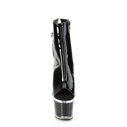 Pleaser  Bottines SPECTATOR-1018 BLK PAT / CLR-BLK