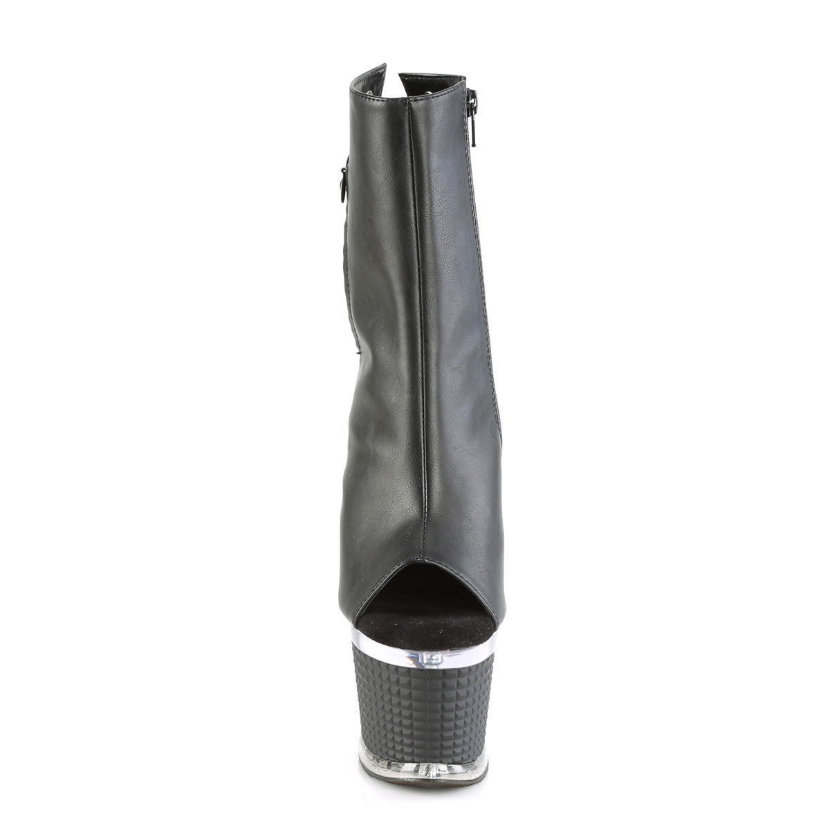 Pleaser  Bottines SPECTATOR-1018 BLK FAUX CUIR / CLR-BLK MATTE