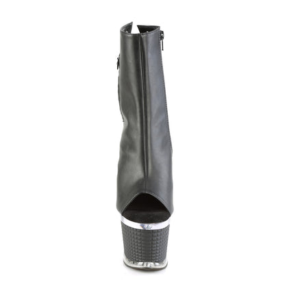 Pleaser  Bottines SPECTATOR-1018 BLK FAUX CUIR / CLR-BLK MATTE