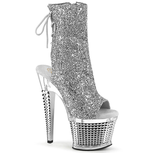 Pleaser  Bottines SPECTATOR-1018g SLV Glitter / CLR-SLV Chrome