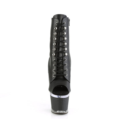 Pleaser  Bottines SPECTATOR-1021 Blk Faux Cuir / CLR-BLK MATTE