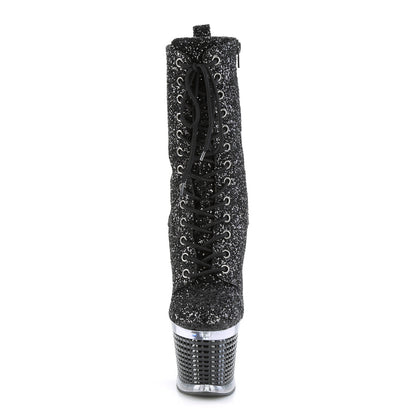Pleaser  Ankle Boots SPECTATOR-1040G Blk Glitter/Clr-Blk
