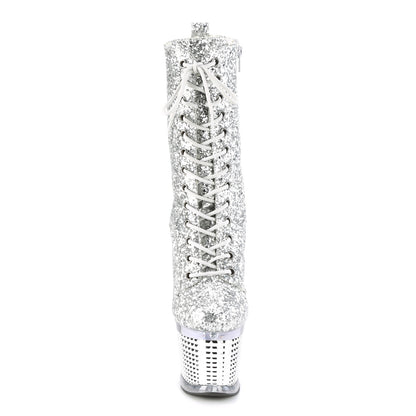 Pleaser  Bottines SPECTATOR-1040g SLV Glitter / CLR-SLV Chrome