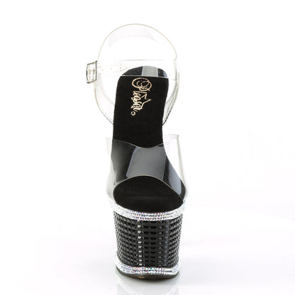 Pleaser  Des sandales SPECTATOR-708RS CLR / BLK-RS
