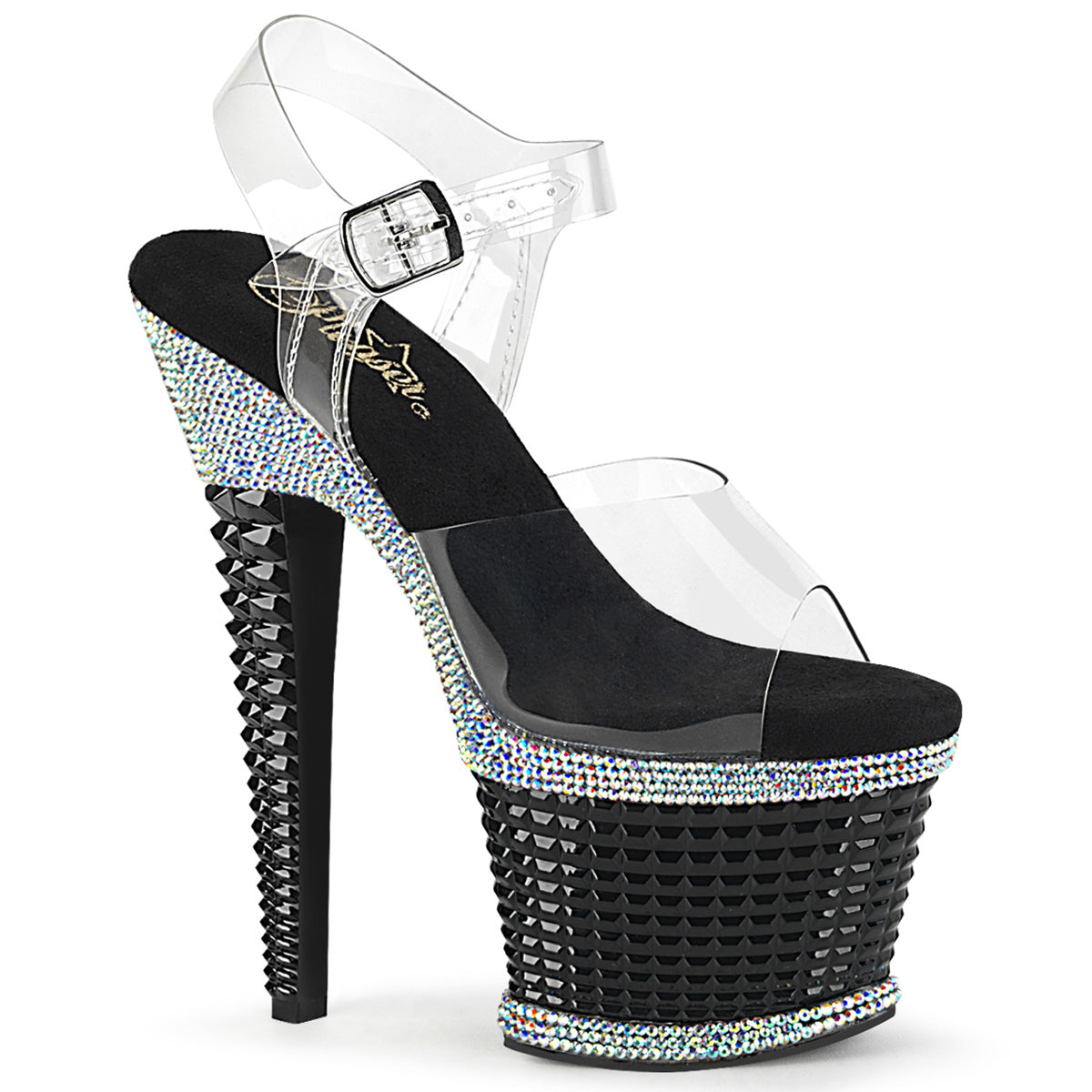 Pleaser  Des sandales SPECTATOR-708RS CLR / BLK-RS