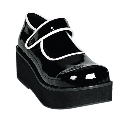 DemoniaCult Pompes pour femmes SPRITE-01 blk-wht pat