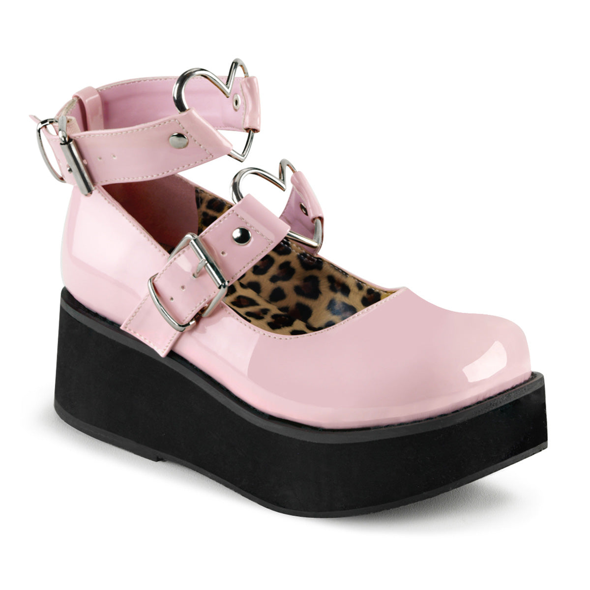 DemoniaCult Pompes pour femmes SPRITE-02 B. Pat rose