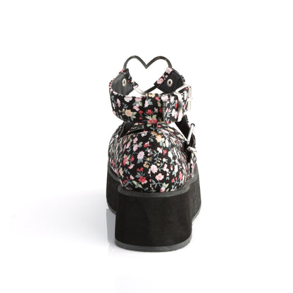 DemoniaCult Pompes pour femmes SPRITE-02 tissu floral