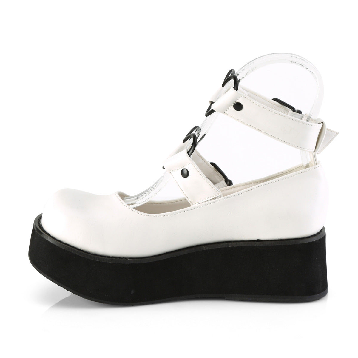 DemoniaCult Womens Pumps SPRITE-02 Wht Vegan Leather