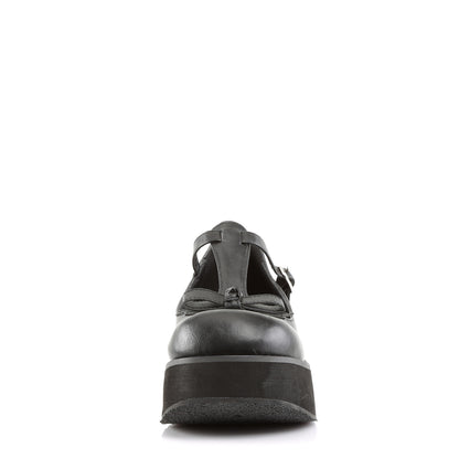 DemoniaCult Pompes pour femmes SPRITE-03 Cuir végétalien BLK