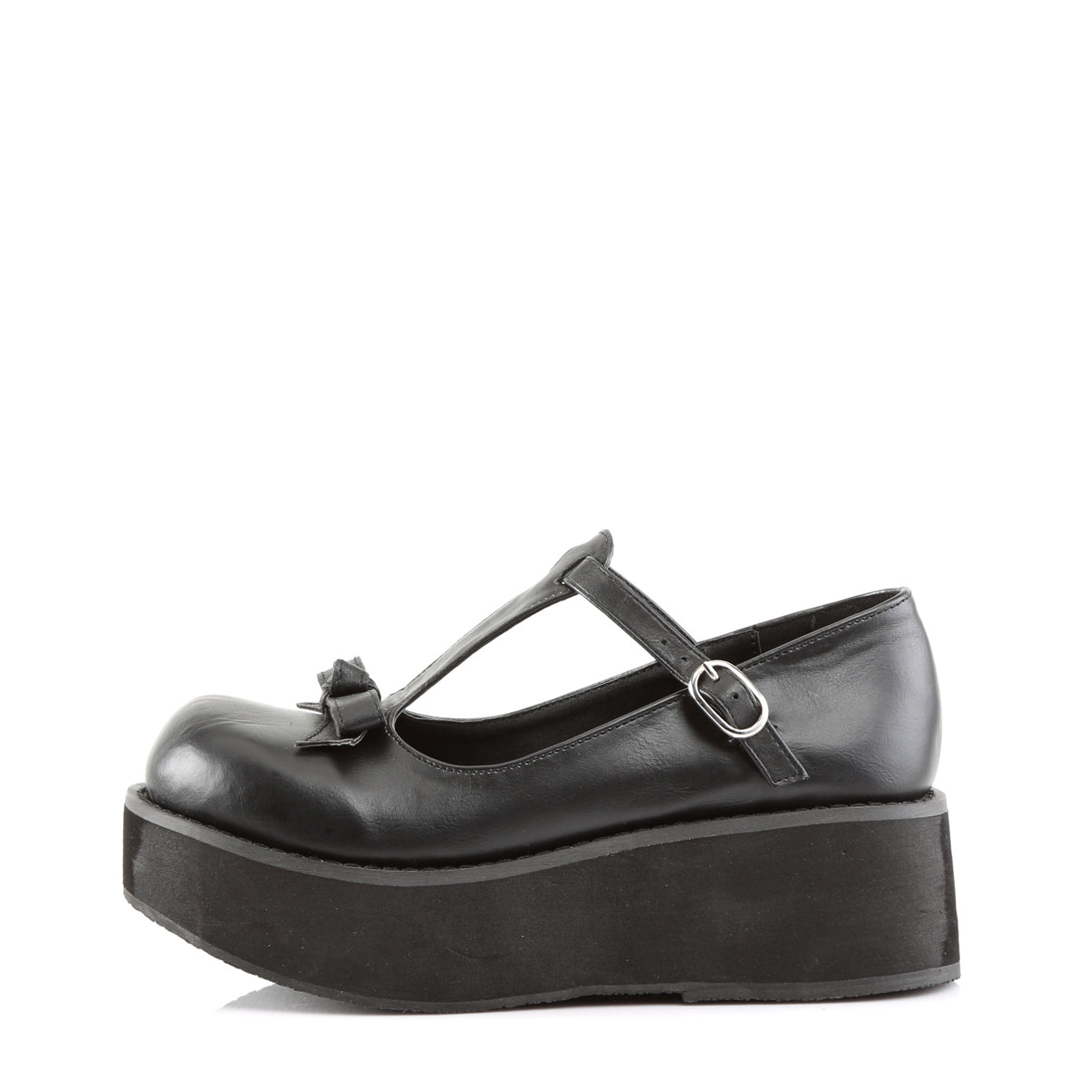 DemoniaCult Pompes pour femmes SPRITE-03 Cuir végétalien BLK