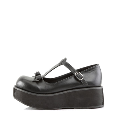 DemoniaCult Pompes pour femmes SPRITE-03 Cuir végétalien BLK