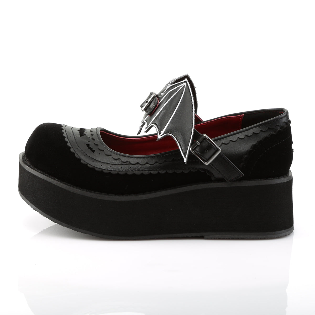 DemoniaCult Pompes pour femmes SPRITE-09 Blk Vegan en cuir-velt