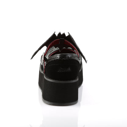 DemoniaCult Pompes pour femmes SPRITE-09 Blk Vegan en cuir-velt