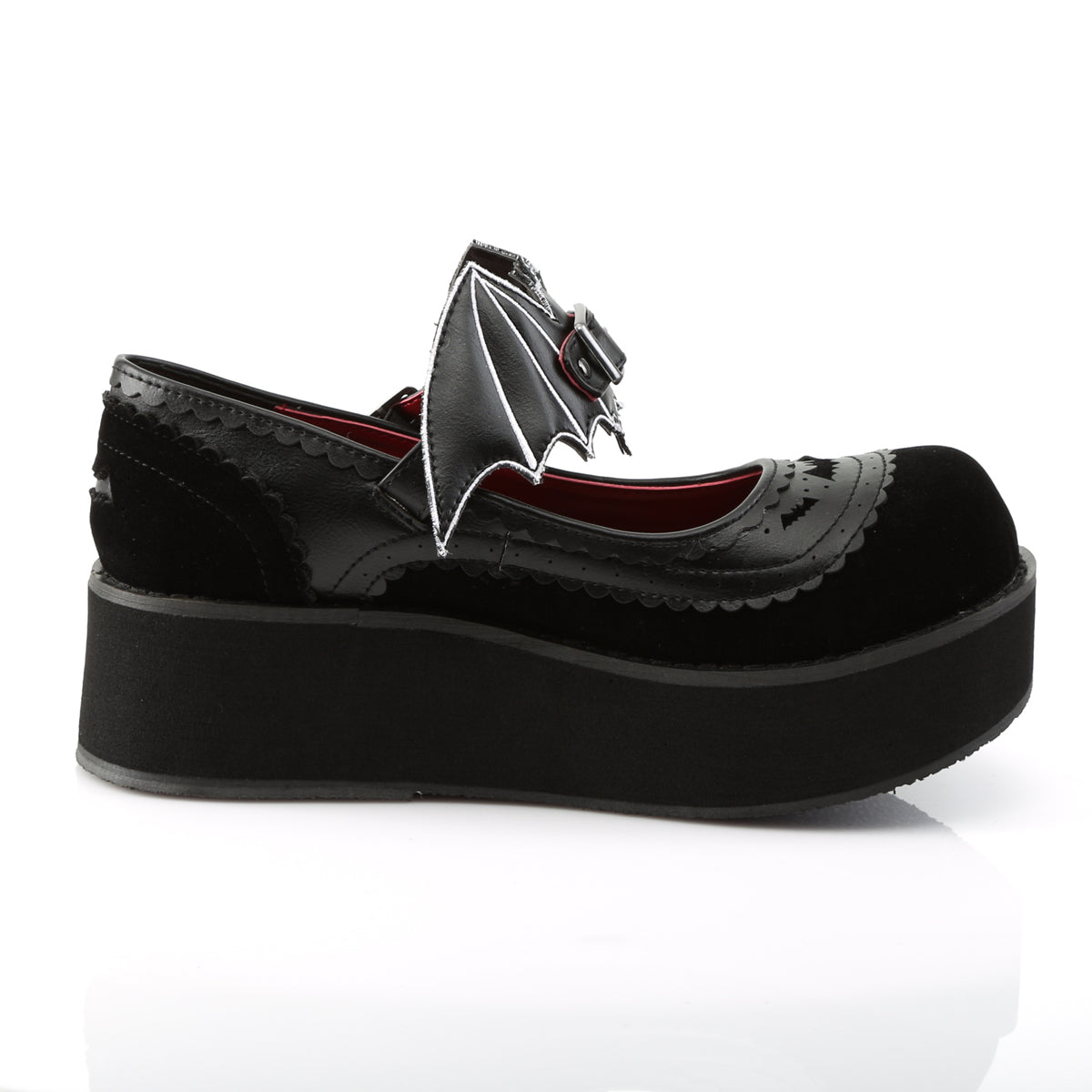 DemoniaCult Pompes pour femmes SPRITE-09 Blk Vegan en cuir-velt