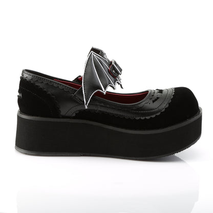 DemoniaCult Pompes pour femmes SPRITE-09 Blk Vegan en cuir-velt