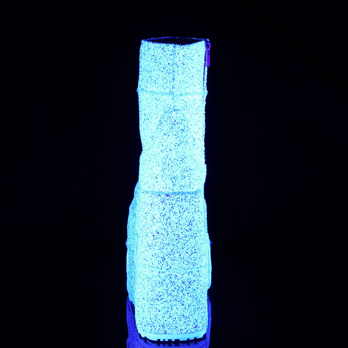 DemoniaCult Mens Boots STACK-201G Wht Multi Glitter