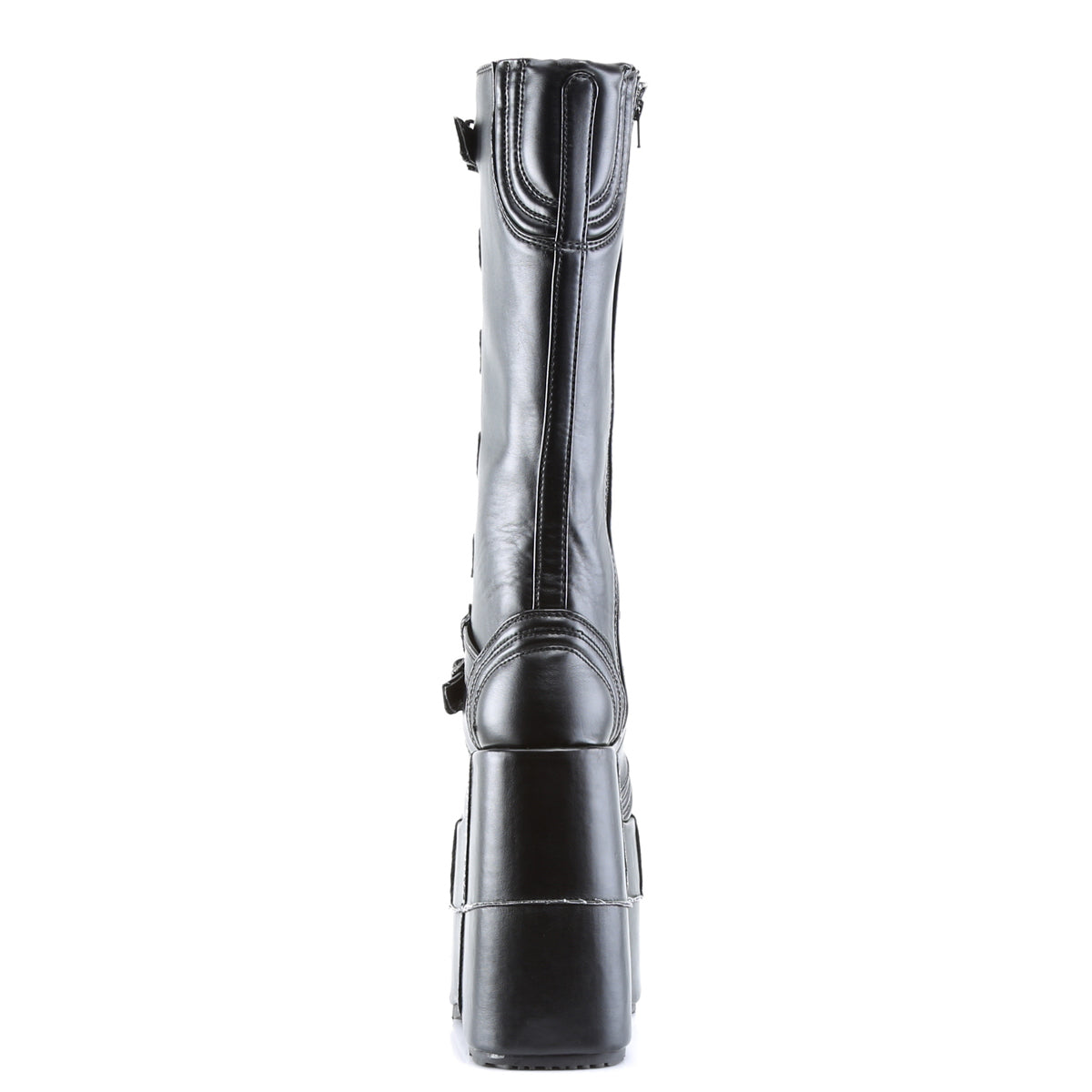 DemoniaCult Bottes pour hommes STACK-308 Cuir végétalien BLK