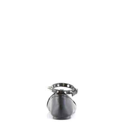 DemoniaCult Chaussure basse des femmes STAR-23 Cuir végétalien BLK