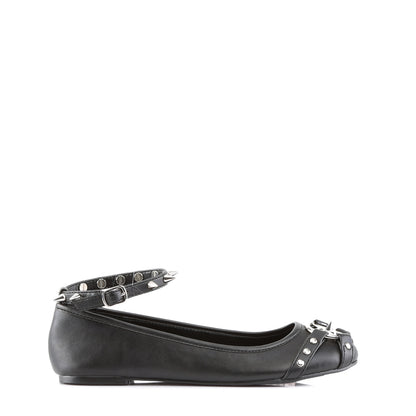 DemoniaCult Chaussure basse des femmes STAR-23 Cuir végétalien BLK