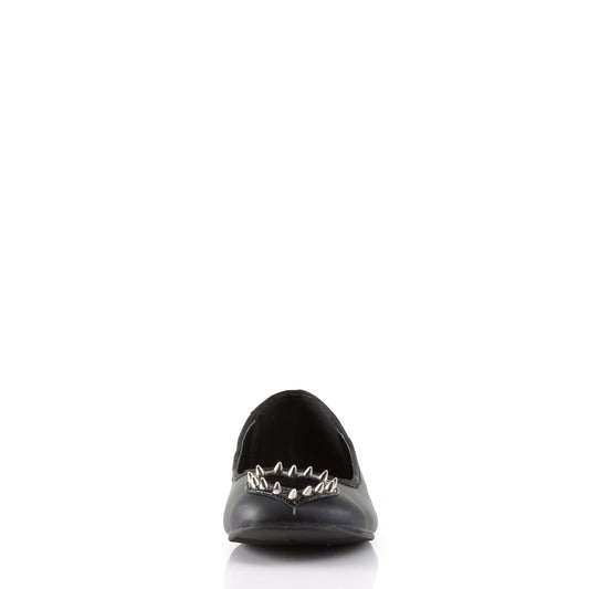 DemoniaCult Chaussure basse des femmes STAR-24 Blk Vegan Le cuir-Pony Faux Fur