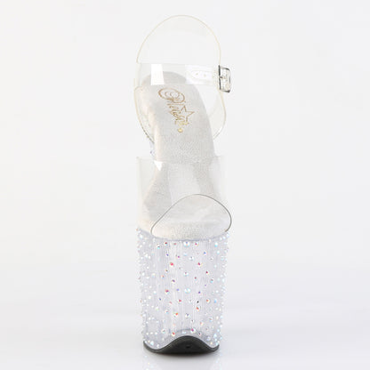 Pleaser Women's Platform Shoes STARDANCE-808 Clr/Clr-Slv Multi RS
