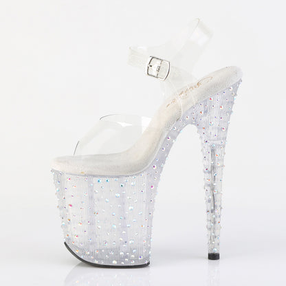 Pleaser Women's Platform Shoes STARDANCE-808 Clr/Clr-Slv Multi RS