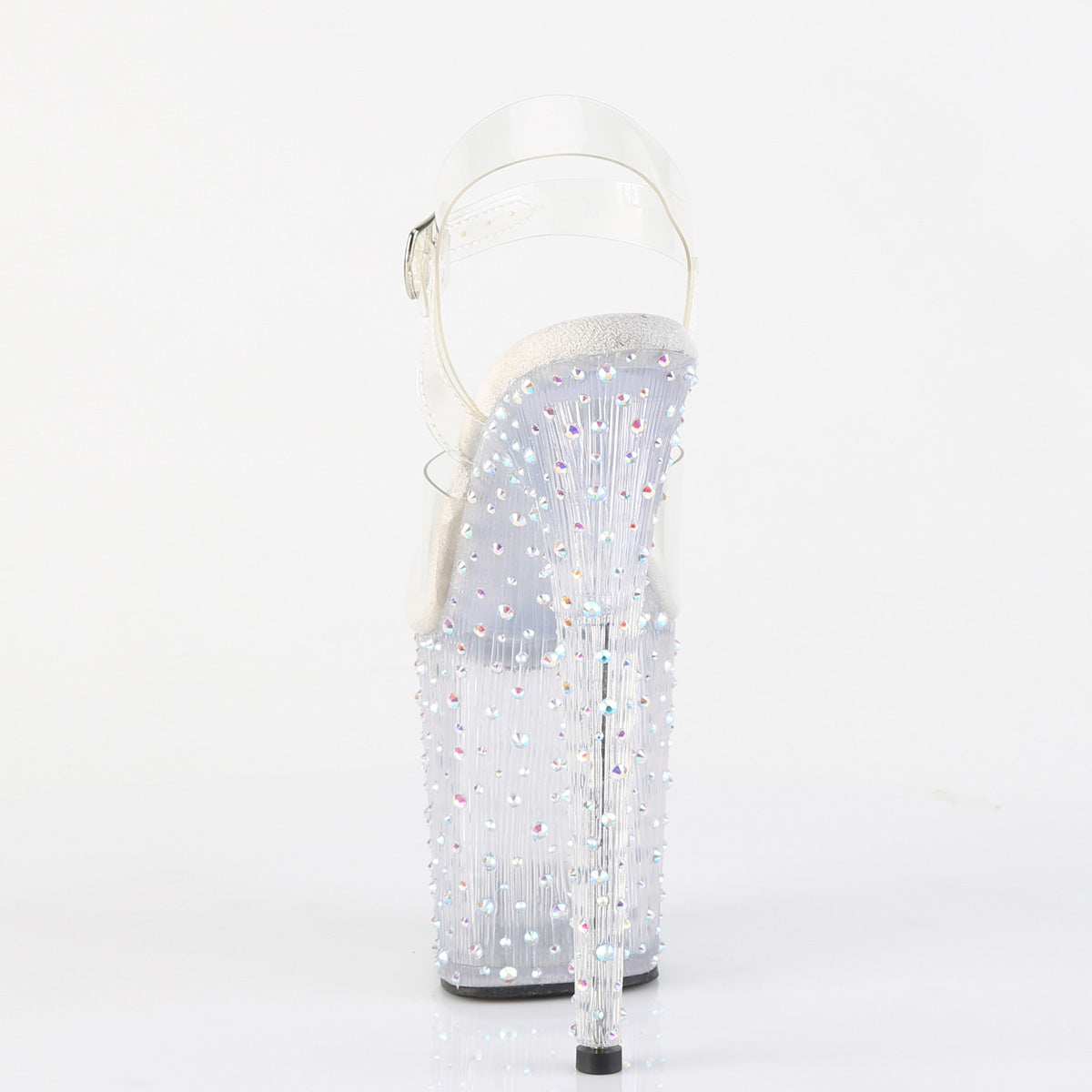 Pleaser Women's Platform Shoes STARDANCE-808 Clr/Clr-Slv Multi RS