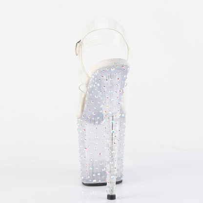 Pleaser Women's Platform Shoes STARDANCE-808 Clr/Clr-Slv Multi RS