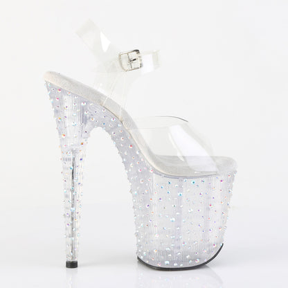 Pleaser Women's Platform Shoes STARDANCE-808 Clr/Clr-Slv Multi RS