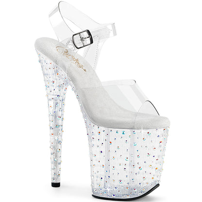 Pleaser Women's Platform Shoes STARDANCE-808 Clr/Clr-Slv Multi RS