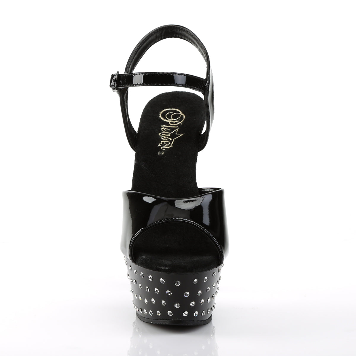 Pleaser Sandales pour femmes STARDUST-609 BLK PAT / BLK