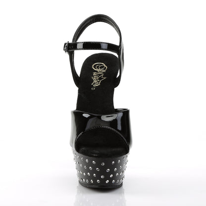Pleaser Sandales pour femmes STARDUST-609 BLK PAT / BLK