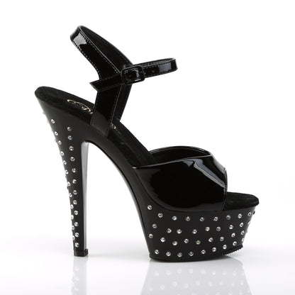 Pleaser Sandales pour femmes STARDUST-609 BLK PAT / BLK