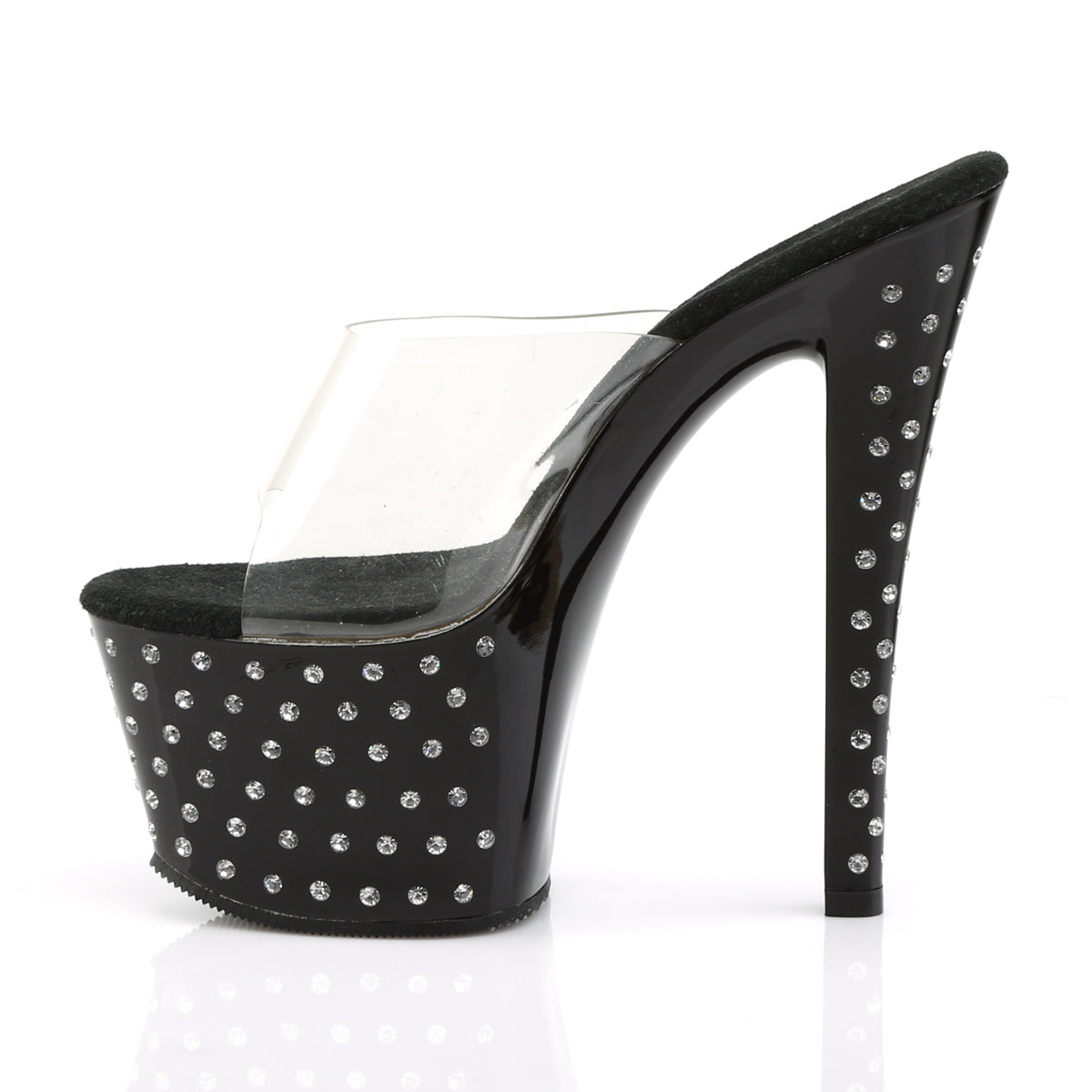 Pleaser Womens Sandals STARDUST-701 Clr/Blk