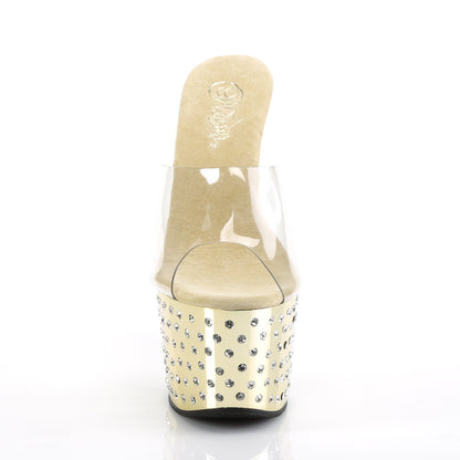 Pleaser Sandales pour femmes STARDUST-701 chrome CLR / Gold