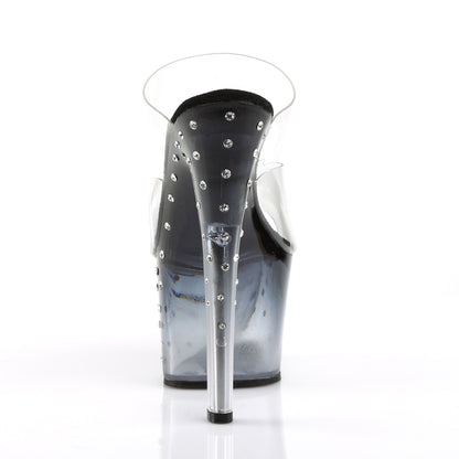 Pleaser Sandales pour femmes STARDUST-702t CLR / BLK-CLR