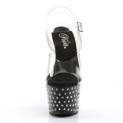 Pleaser Sandales pour femmes STARDUST-708 CLR / BLK