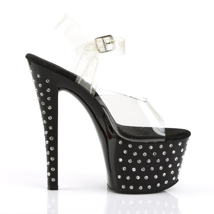 Pleaser Sandales pour femmes STARDUST-708 CLR / BLK