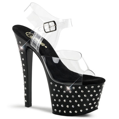 Pleaser Sandales pour femmes STARDUST-708 CLR / BLK