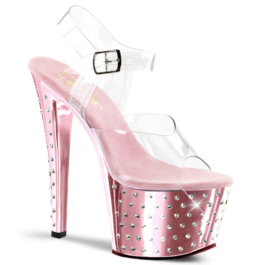 Pleaser Aux femmes  STARDUST-708 CLR / B. Chrome rose