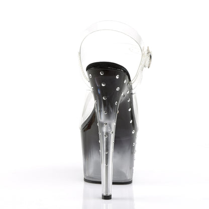 Pleaser Sandales pour femmes STARDUST-708t CLR / BLK-CLR