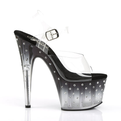 Pleaser Sandales pour femmes STARDUST-708t CLR / BLK-CLR
