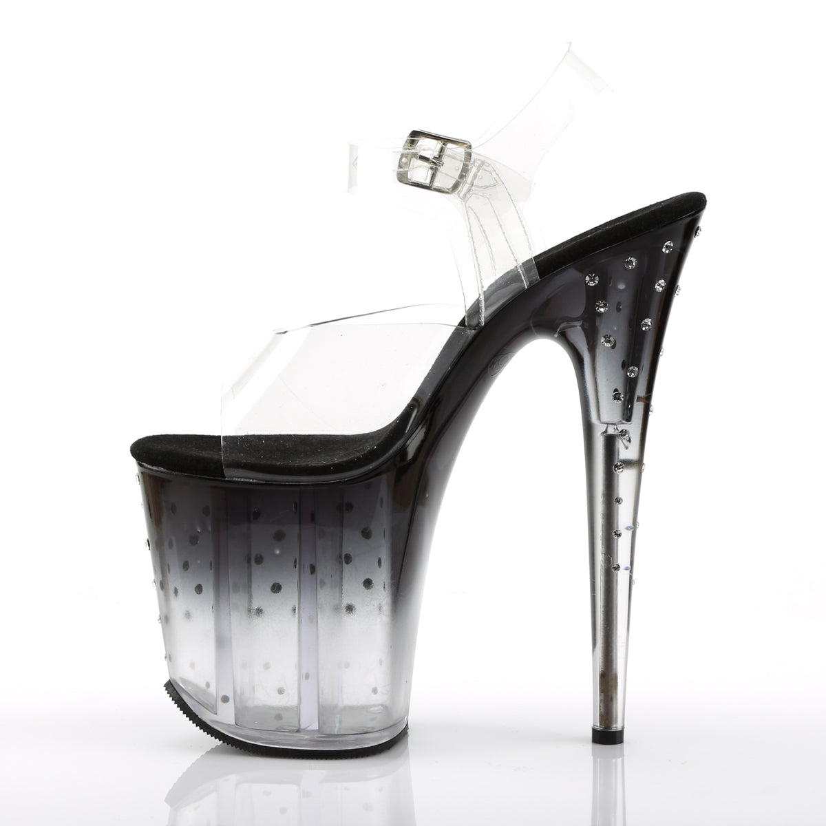 Pleaser Sandales pour femmes STARDUST-808T CLR / BLK-CLR